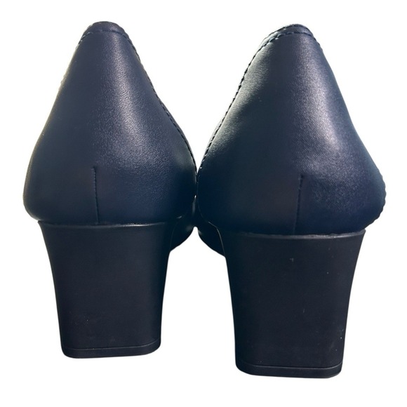 Clarks Ultimate Ballet Stretch Comfort Heeled Slip-On Pumps Womens Sz 9.5M Blue - Picture 7 of 12